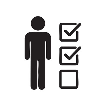 Person with checklist tasks