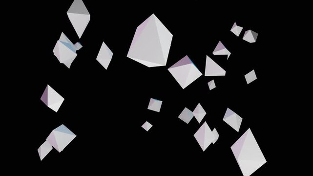 Premium Clear Refractive Diamond Crystals Floating Luxury Event Seamless Looping Background
