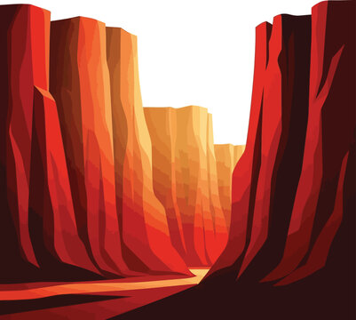 Red Rock Formations Canyon Landscape.