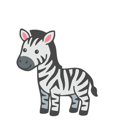 Cartoon zebra standing © Shurmila