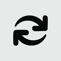 Obraz premium Refresh Icon with Two Circular Arrows Symbolizing Update and Repeat