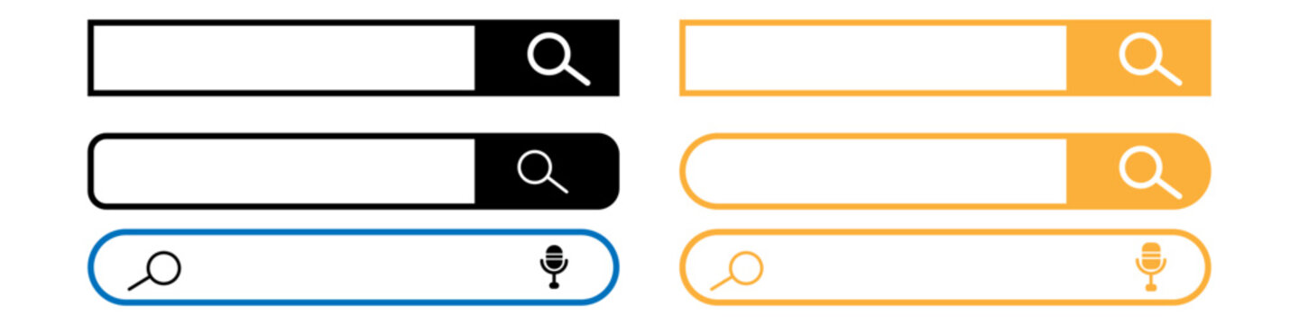 search bar ui design illustration vector set of stickers with numbers