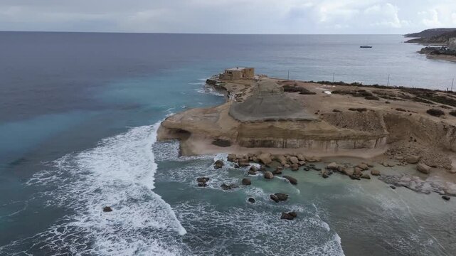 Aerial view of Qolla l-Bajda Gozo