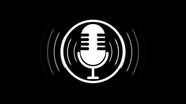Audio listening Microphone symbol icon