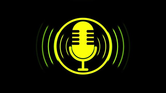 Audio listening Microphone symbol icon