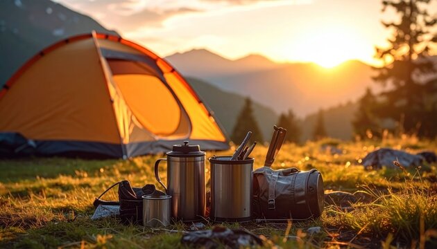 Camping sunrise
