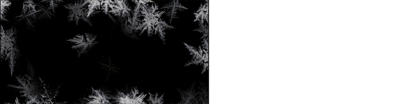 Frost on window growing effect, cold winter ice pattern animation for Christmas holiday season.