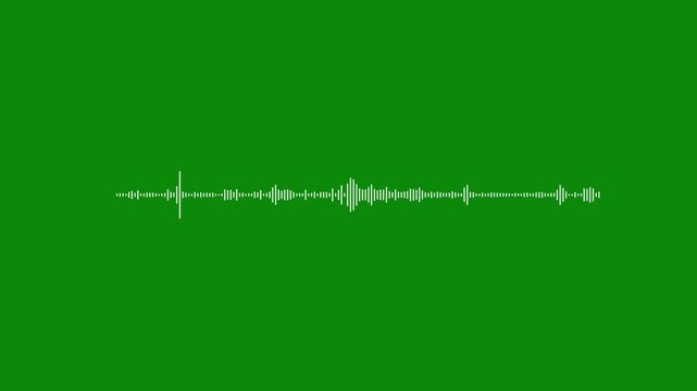 abstract circular sound wave animation, with glowing audio spectrum and futuristic equalizer design on green background 4k video