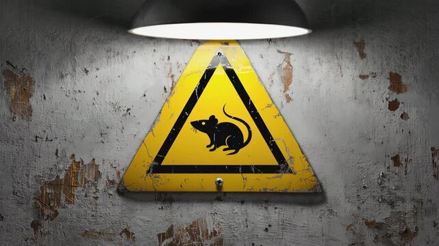 Sign of a rat. Hantavirus concept.