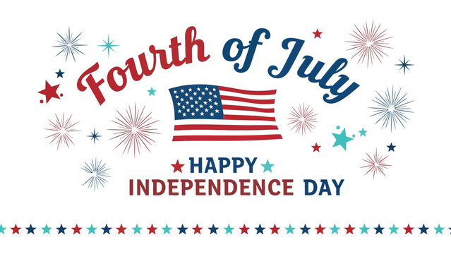 Fourth of july happy independence day celebration vector