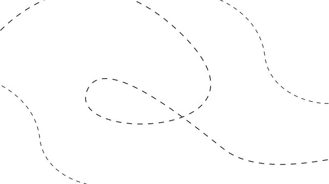 Dotted line vector abstract smooth motion on a white background