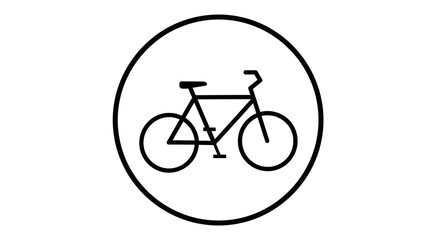 Fototapeta premium Bicycle Icon Inside A Circle.
