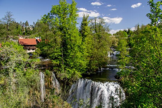 Historical architecture in Rastoke village in Croatia