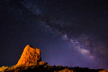 Explorer Under the Milky Way Galaxy at Night © BO SONG