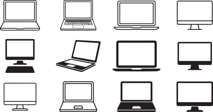 Desktop Laptop vector Illustration Icon