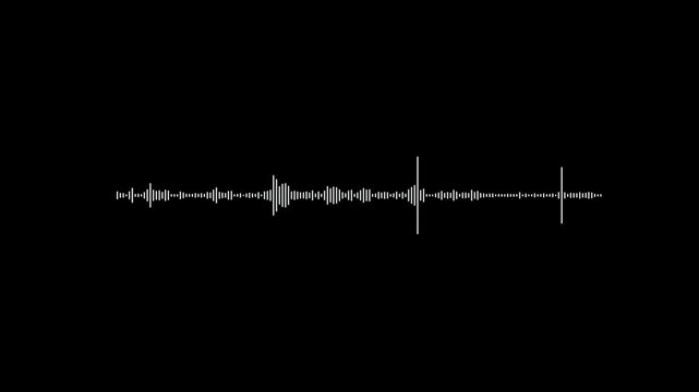 abstract sound wave equalizer animation, with smooth frequency transitions and digital audio motion black background, 4k video