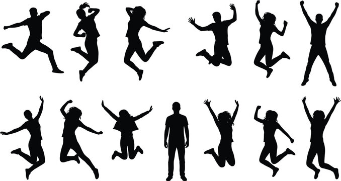 Jump Human Vector