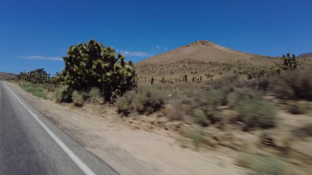 Eastern Sierra to Lake Isabella Highway 178 Eastbound 02 Quarter R MultiCam Driving Plate California USA