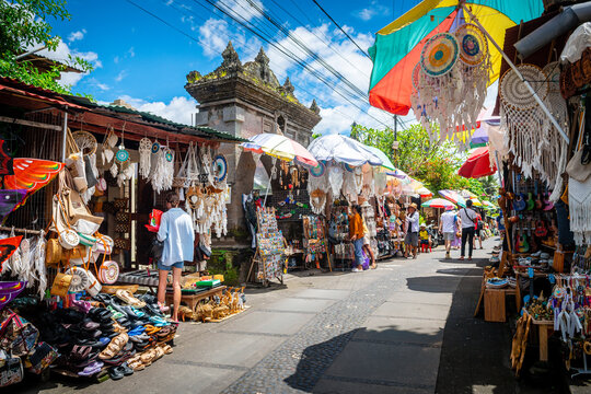 market street of ubud, indonesia