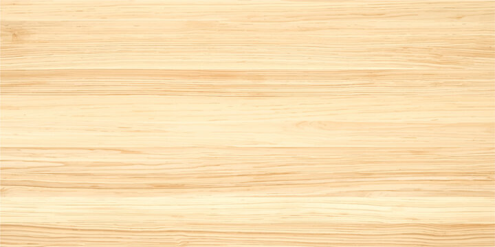 Light beige natural timber texture background featuring smooth horizontal wood grain pattern, seamless wooden panel surface ideal for interior design projects, architecture layouts and display mockups