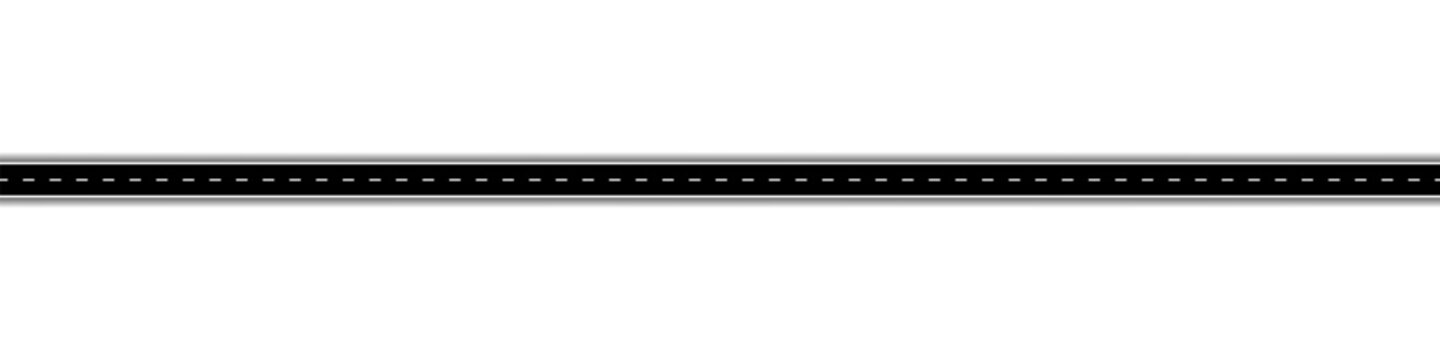 Straight asphalt road top view isolated on transparent background with seamless highway street path and shadow for travel transport navigation route design png