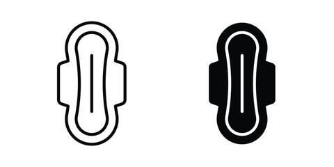 Feminine hygiene pad icon symbol illustrations. Icon design © Warpiya