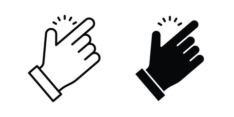 Obraz premium Finger snapping icon symbol illustrations. Icon design