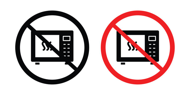 Forbidden Microwave icon symbol illustrations. Icon design