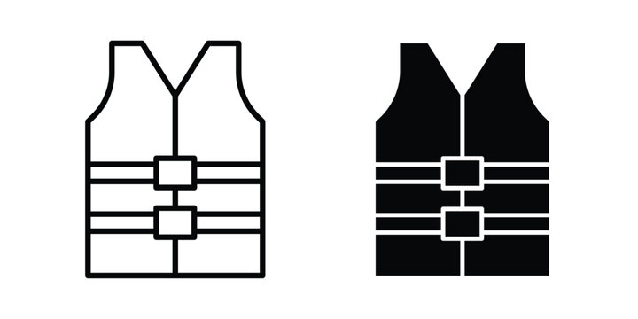 Life jacket icon symbol illustrations. Icon design
