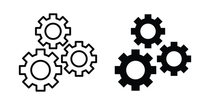 Mechanism icon symbol illustrations. Icon design