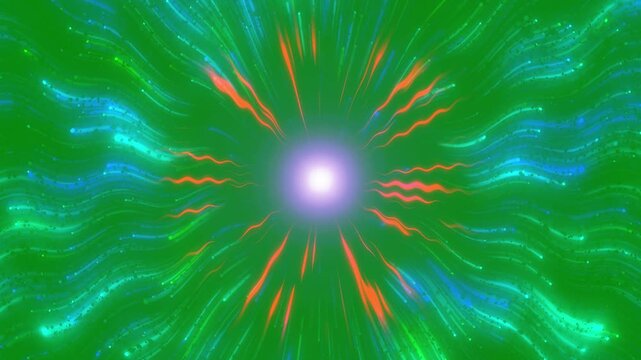 Powerful energy burst abstract background with light explosion and bright rays particles, magical shiny effect for cinema, dynamic light rays burst from center for high-energy video intros