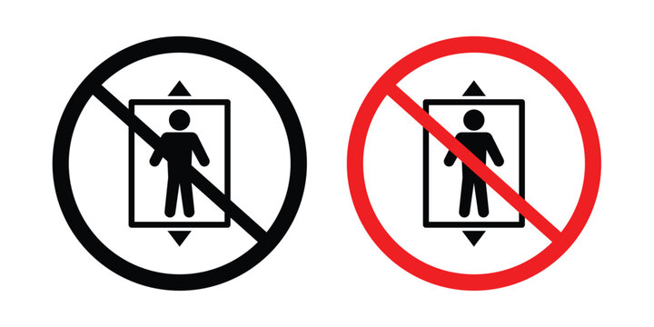 No elevator sign symbol illustrations. Icon design