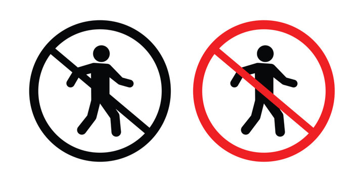 No entry sign symbol illustrations. Icon design