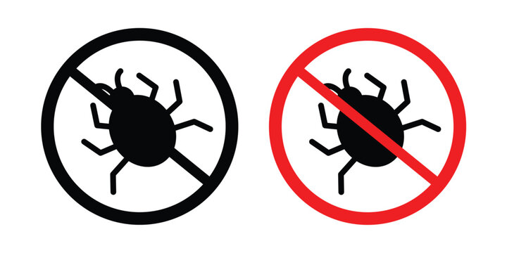 No Mite sign symbol illustrations. Icon design