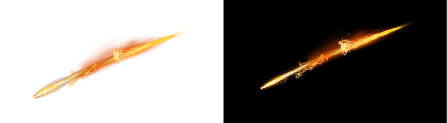 PNG image of Bright comet streak on transparent background © zakir