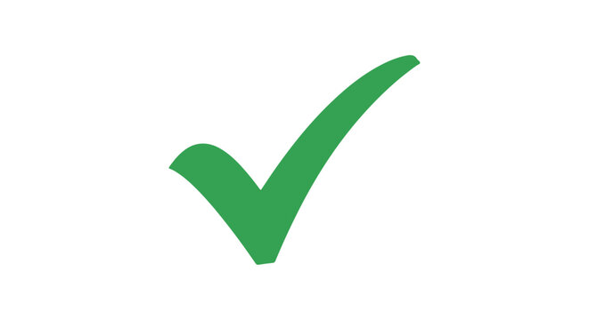 Green Tick Icon for Success Approval Verified Validation UI Application and Website Interface Design