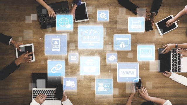 Software development with coding overlays, programming languages, developer tools, mobile app creation, and advanced programming for digital product development and software solutions. Funnel