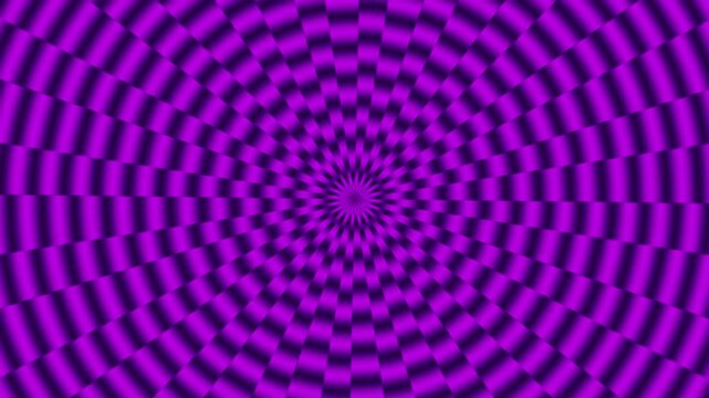 Purple metallic checkered circular illusion rotating animated background