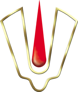 Stylized Red and Gold Vaishnava Namam Tilak