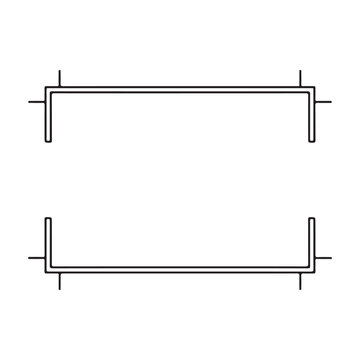 Minimalist black line art frames with geometric corner details. Ideal for elegant borders, certificate decorations, and modern graphic design layouts