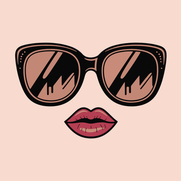 Diva Sunglasses & Red Lips