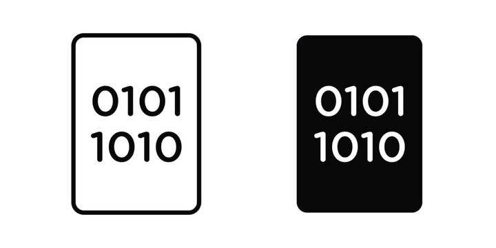 File Binary icon on white background, simple icons.