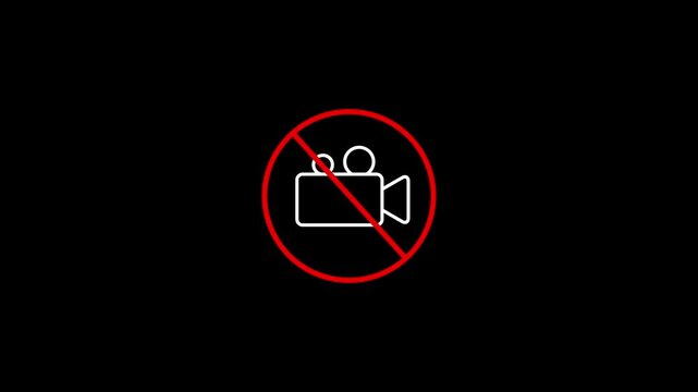 Icon animation is prohibited from taking videos with a black screen, with 4k video animation, Picture with no video for web background design. Motion graphics.