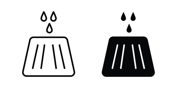 Manhole icon on white background, simple icons.