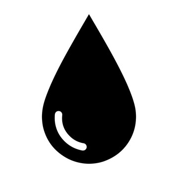 Water drop icon liquid symbol fluid element with hydration refreshment moisture
