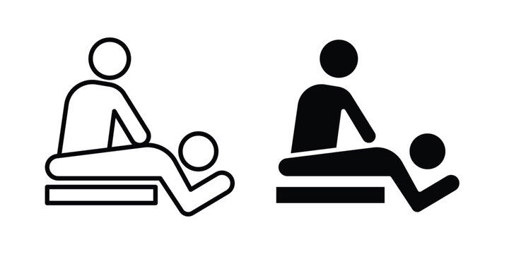 Massage icon on white background, simple icons.