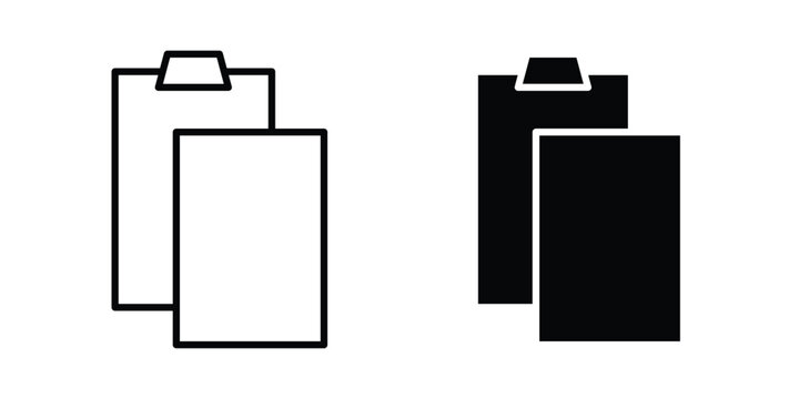 Paste icon on white background, simple icons.