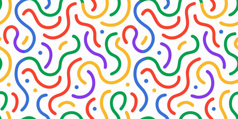 Obraz premium Colorful abstract wave pattern with dots on white background