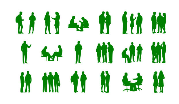 cPeople silhouettes in elevation side view | Architecture people | silhouettes of people | 2D people | Section Elevation View | Architectural drawing people | characters See Less