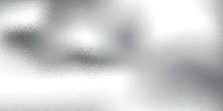 Shiny silver foil metallic texture - glossy gray steel gleaming surface, frosted glass effect with blur glare reflection, bright polished metal material. Brushed aluminum or chrome glistening bg